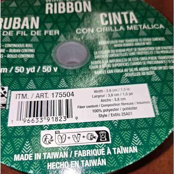 2 Kirkland Wire Edged Pattern with Ribbon 50 yrd x 1.5 new - Picture 4 of 14